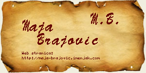 Maja Brajović vizit kartica